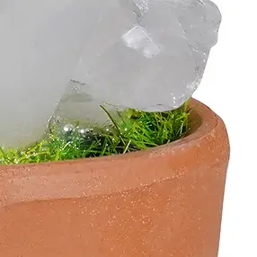 Florero Cristal de roca y Cuarzo rosa, 8cm | Marco Schreier