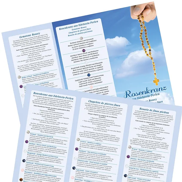 Rosenkranz Rosenquarz in Pouch mit Beileger | Edelsteine, Heilsteine & Schmuck