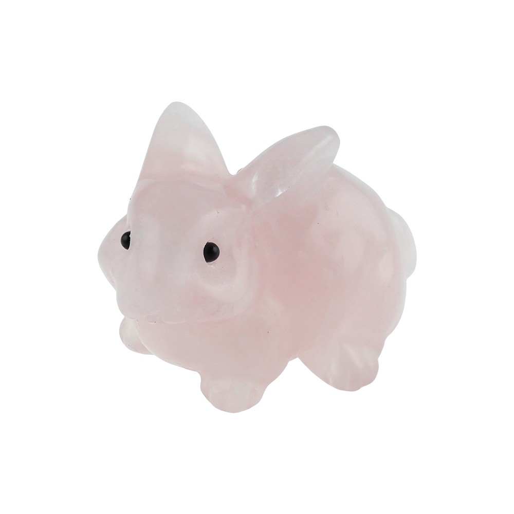 Conejo grabado, Cuarzo rosa, 5,0 x 3,0 cm | Marco Schreier