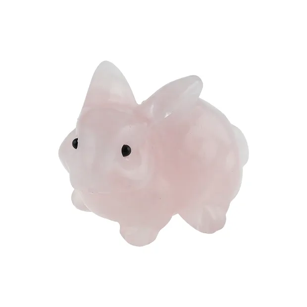 Lapin gravé, Quartz rose, 5,0 x 3,0cm | Marco Schreier