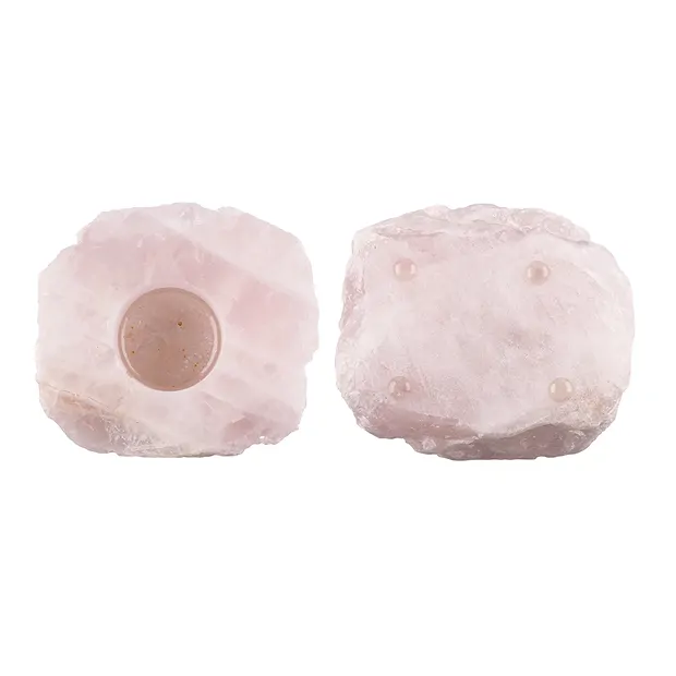 Tea light Slabs Rose Quartz | Schreier wholesale; gems, healing stones & jewelry