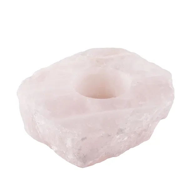 Teelicht Rosenquarz Platte | Mineralienhandlung Edelsteine, Heilsteine & Schmuck