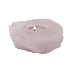 1013305061 Tea light Rose Quartz Slabs | Schreier wholesale; gems, healing stones & jewelry