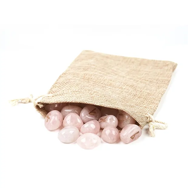 Quarzo rosa oracolo runico in scatola | grossista gemme e pietre curative