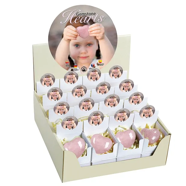 Cardboard display "Hearts Rose Quartz" (32 boxes) | Marco Schreier