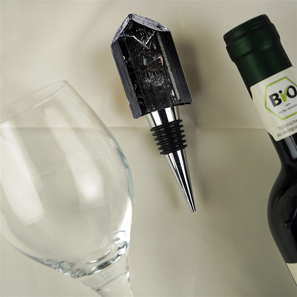 Flaschen-Verschluss Schörl-Kristall | Schreier Edelsteine, Heilsteine & Schmuck