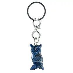 1014600623 Porte-clés Hibou Sodalite | Pierres précieuses, pierres thérapeutiques & bijoux