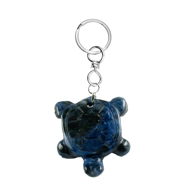 Key Chain Turtle Sodalite | Schreier - wholesaler gems, healing stones & jewelry