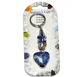 1014600637 Schlüsselanhänger, Herz, Sodalith, ca. 09cm, für Bodenständer | Marco Schreier