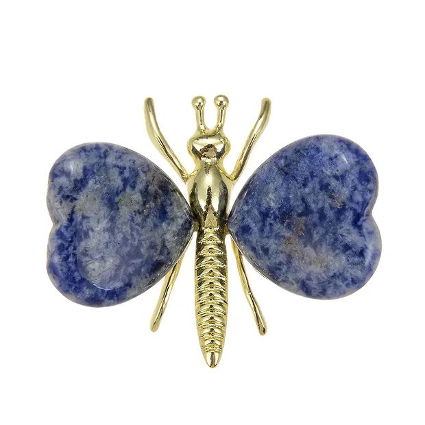 Gravur Schmetterling, Sodalith, 5,5 x 4,3cm | Edelsteine, Heilsteine & Schmuck