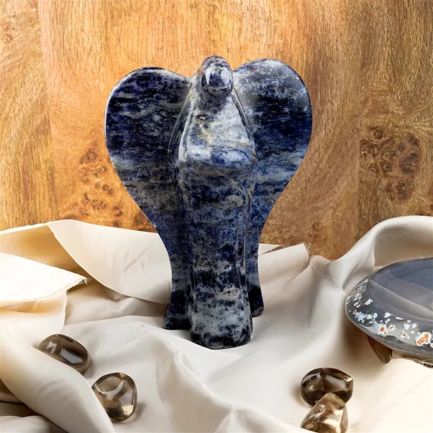 Angelo custode in sodalite, 15 cm | Gemme Schreier, pietre curative e gioielli