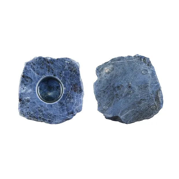 Piastre per tealight in Sodalite | Gemme Schreier, pietre curative e gioielli