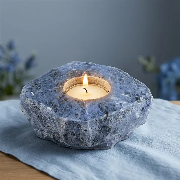 Tea light Slabs Sodalite | wholesaler - gems, precious & healing stones, jewelry