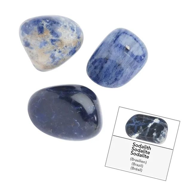 Confezione di ricarica di pietre burattate e adesivi di Sodalite (24 pz./confezione) | Marco Schreier