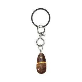 Key Chain Tiger's Eye Tumbled Stone | wholesaler gems, healing stones & jewelry
