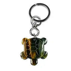 1015300626 Schlüsselanhänger Schildkröte Tigerauge | GH Edelsteine, Heilsteine & Schmuck