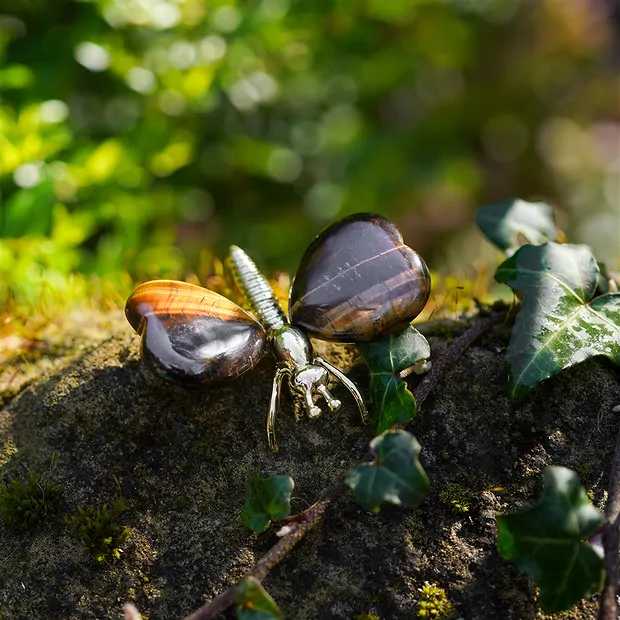 Incisione farfalla, Occhio di tigre, 5,5 x 4,3 cm | Marco Schreier