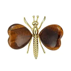 1015303701 Engraving butterfly, Tiger's Eye, 5.5 x 4.3cm | wholesaler gems & healing stones