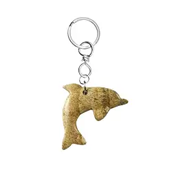 1016400621 Schlüsselanhänger Delfin Jaspis (Landschaftsjaspis) | Marco Schreier