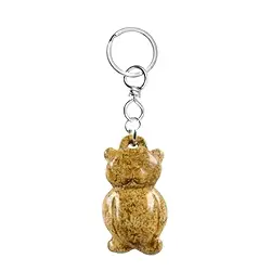 1016400627 Key Chain Teddy Jasper (Landscape) | wholesaler gems, healing stones & jewelry