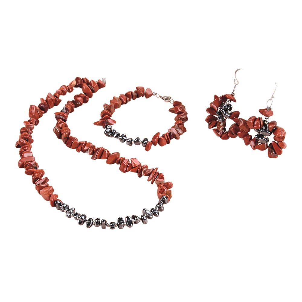 Set de création de bijoux en jaspe (rouge) & hématite (Power) | Marco Schreier