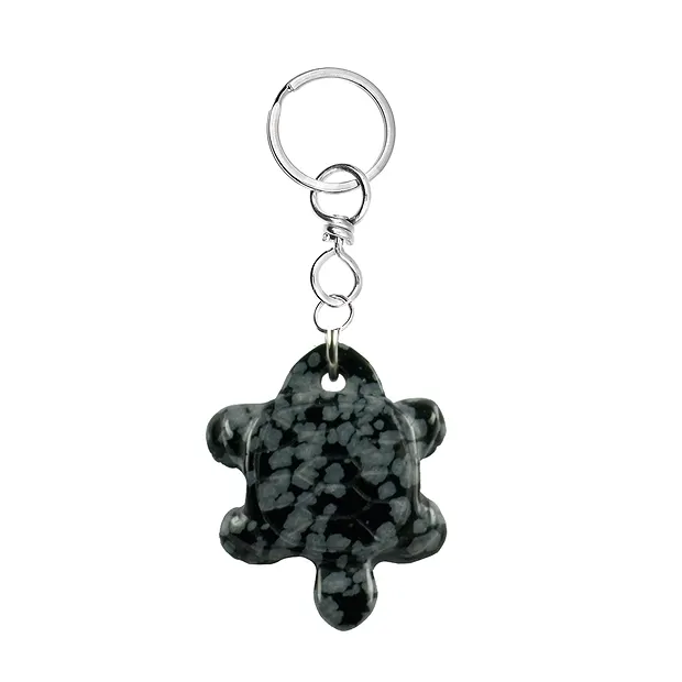 Llavero de obsidiana tortuga (obsidiana nevada) | Marco Schreier