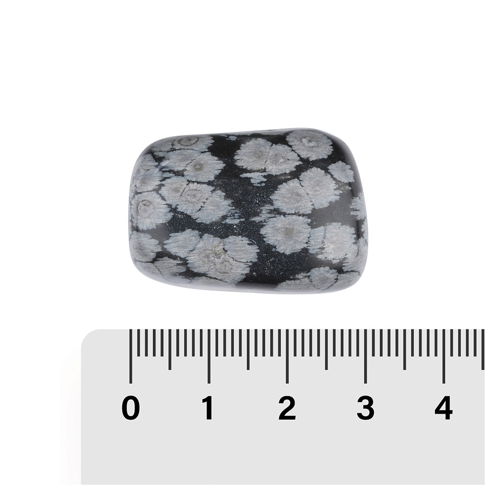 Refill pack of Tumbled Stones and stickers Snowflake Obsidian (24 pcs./ PU) | Marco Schreier