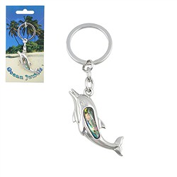 1017400601 Key Chain Dolphin, Paua Shell | minerals trade - gems, healing stones & jewelry