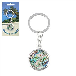 1017400603 Key Chain Circle, Paua Shell | wholesale supplier gems, healing stones & jewelry