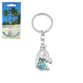Key Chain Horse Head, Paua Shell | wholesaler gems, healing stones & jewelry