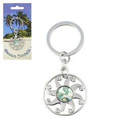 1017400610 Key Chain 'Sun', Paua Shell | Schreier wholesale; gems, healing stones & jewelry