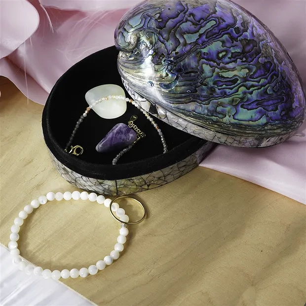 Paua Shell box, 11 x 9cm | wholesaler - gems, precious & healing stones, jewelry