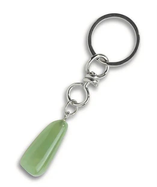 Key Chain Tumbled Stone Serpentine (China Jade) | gems, healing stones & jewelry