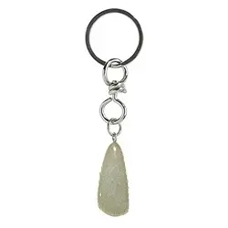 1018000603 Key Chain Tumbled Stone Serpentine (China Jade) | gems, healing stones & jewelry