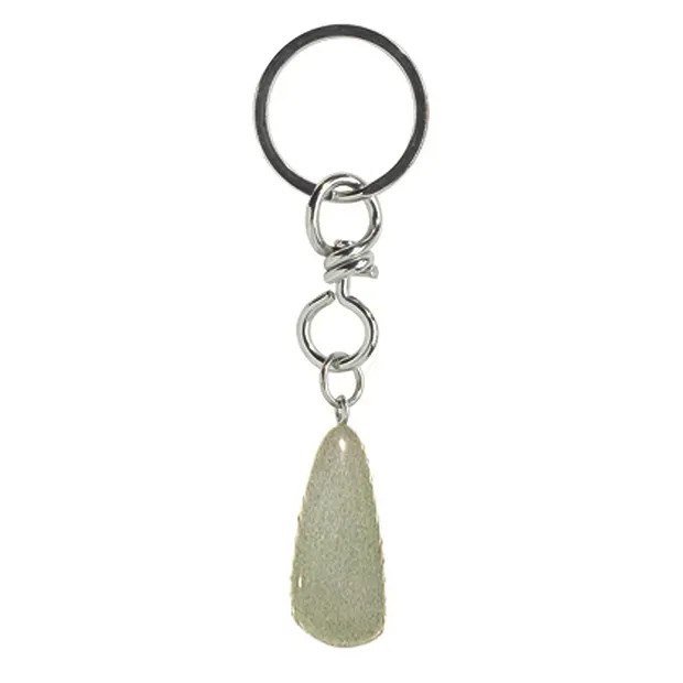 Key Chain Tumbled Stone Serpentine (China Jade) | gems, healing stones & jewelry