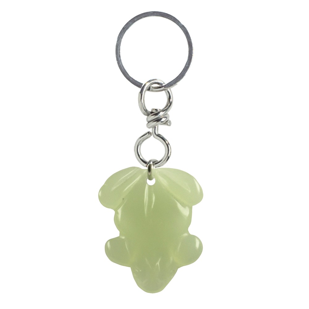 Key Chain Frog Serpentine (China Jade) | Schreier gems, healing stones & jewelry