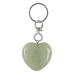 1018000625 Key Chain Heart Serpentine (China Jade) | wholesaler gems & healing stones