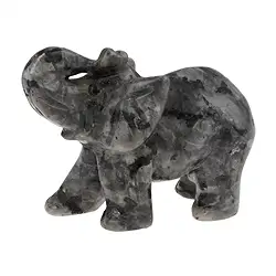 10189007502 Gravure « Éléphant », Larvikite, 6,0 cm | Marco Schreier