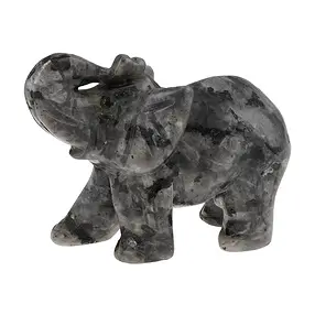 Gravure « Éléphant », Larvikite, 6,0 cm | Marco Schreier