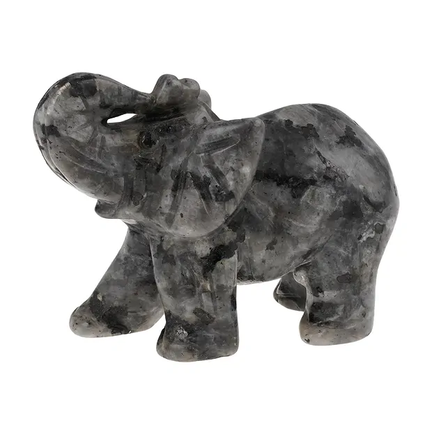 Gravure « Éléphant », Larvikite, 6,0 cm | Marco Schreier