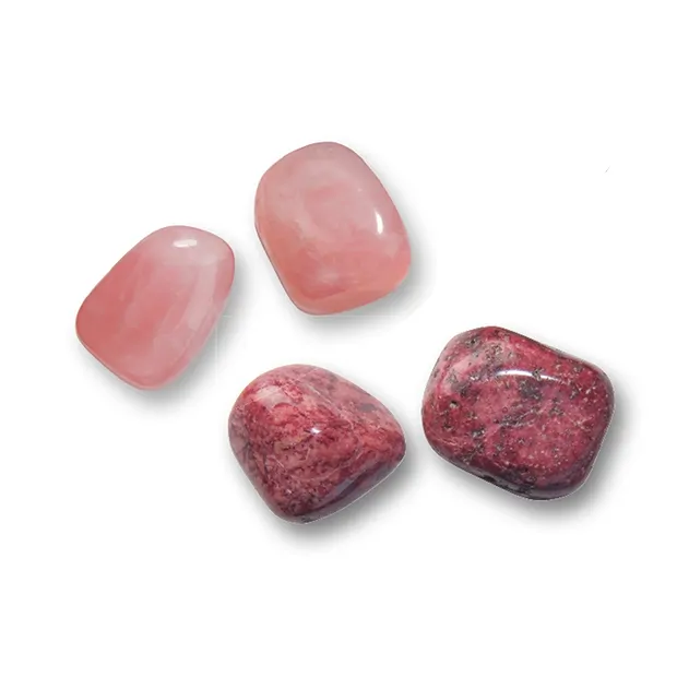 Oreiller en pierre précieuse "Oreiller Cupidon" (Thulite, Quartz rose) | Marco Schreier