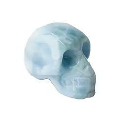 1019603746 Crystal skull Larimar, 03cm | Schreier wholesale; gems, healing stones & jewelry