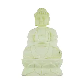 Grabado Buda, Crisoprasa limón, 13cm | Marco Schreier