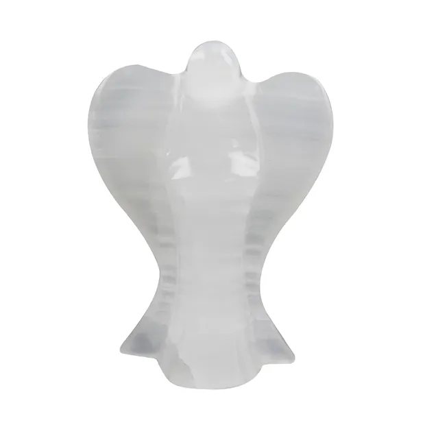 Angelo custode in calcite (calcite alabastro), 07,5 cm | Marco Schreier