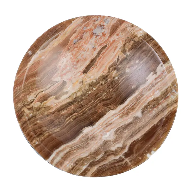 Onyx marble bowl, round, 10cm | minerals trade - gems, healing stones & jewelry
