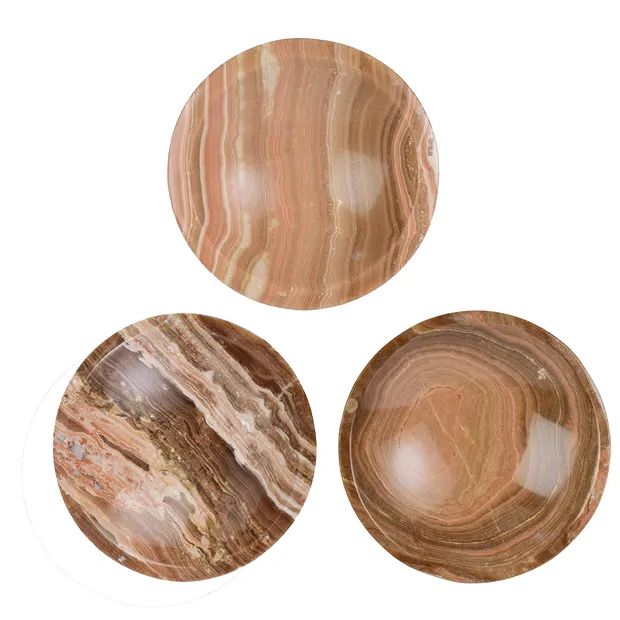 Onyx marble bowl, round, 10cm | minerals trade - gems, healing stones & jewelry