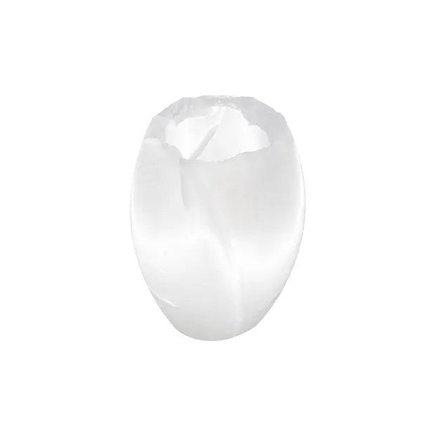 Bougie chauffe-plat en calcite d'albâtre, ovale, 7,5 cm | Marco Schreier