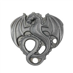 1028700702 Gravure « Dragon », Obsidienne (obsidienne argentée), 8,0 cm, plate | Marco Schreier