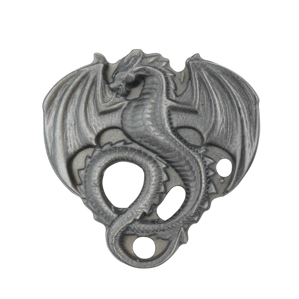 Gravure « Dragon », Obsidienne (obsidienne argentée), 8,0 cm, plate | Marco Schreier