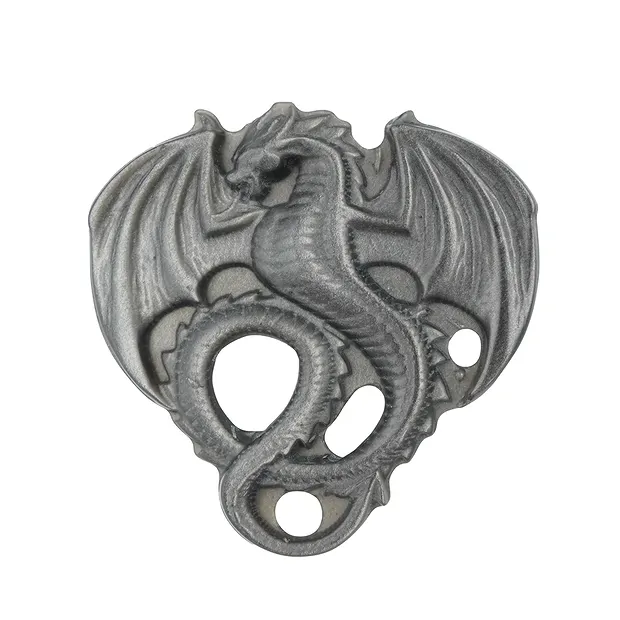 Incisione "Drago", Ossidiana (lucentezza argentea), 8,0 cm, piatta | Marco Schreier